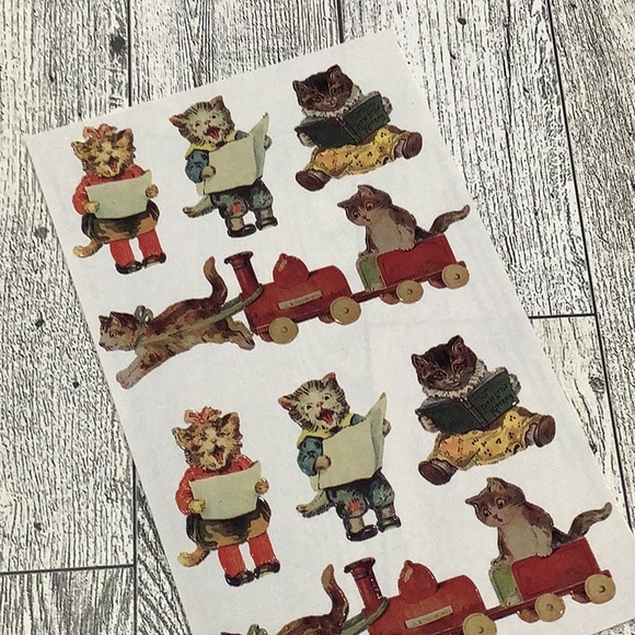 Vintage 1995 the gifted line John grossman playtime kittens stickers new - Picture 3 of 4